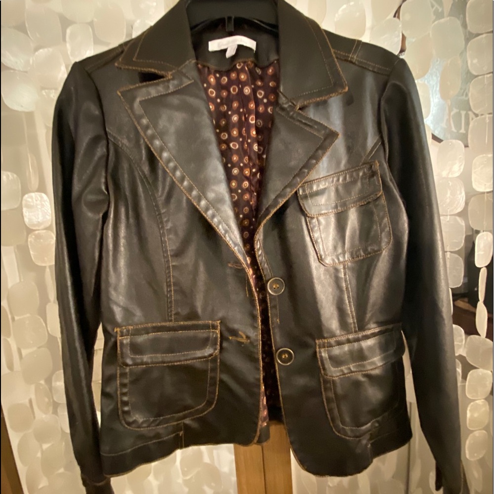 Charlotte Russe brown leather Jacket